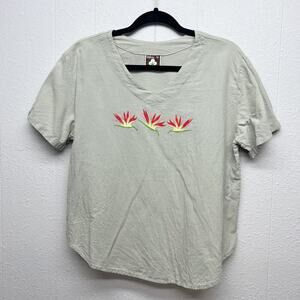 California Drawstrings Vintage Cotton Bohemian Cottagecore Womens Top Sz Medium